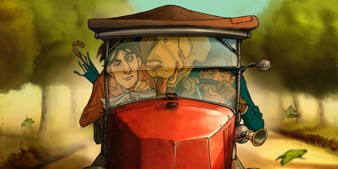 Scène du film d'animation Marcel et Monsieur Pagnol